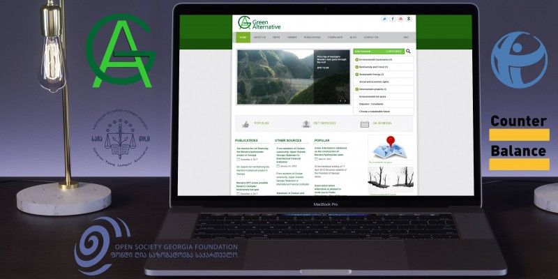 Development of website of Green Alternative NGO