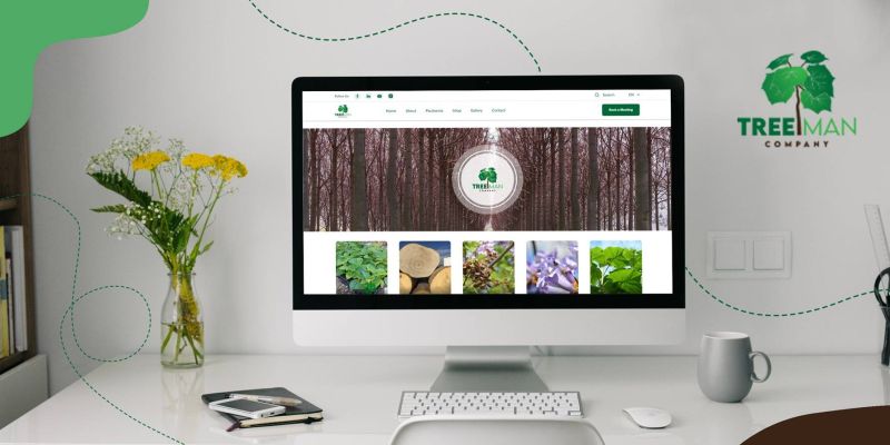 Company TREEMAN website design, development and content preparation