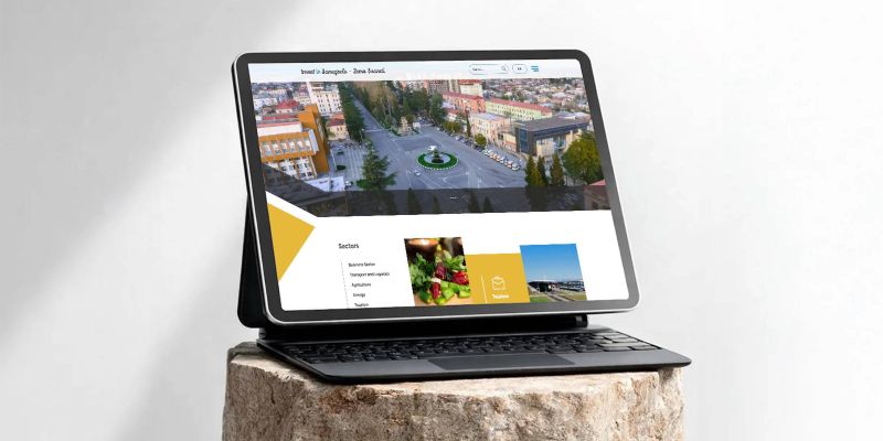 სამეგრელო-ზემო სვანეთის საინვესტიციო პორტალის დიზაინი და დეველოპმენტი