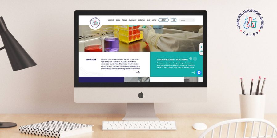Logo Design, Branding, Web Design and Development of the official website for Georgian Laboratory Association (GeLab)