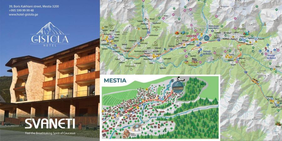 Branded map for "Gistola" hotel