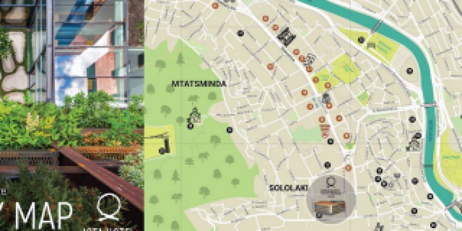 Branded tourist map for Iota Hotel Tbilisi