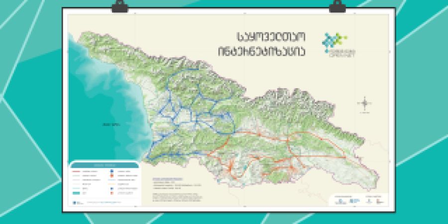 Thematic Map of Georgia's Fiber Optic Network for Open Net